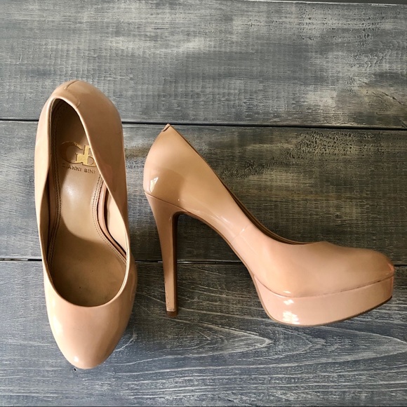 Gianni Bini Shoes - Gianni Bini Patent Nude Platform Pump